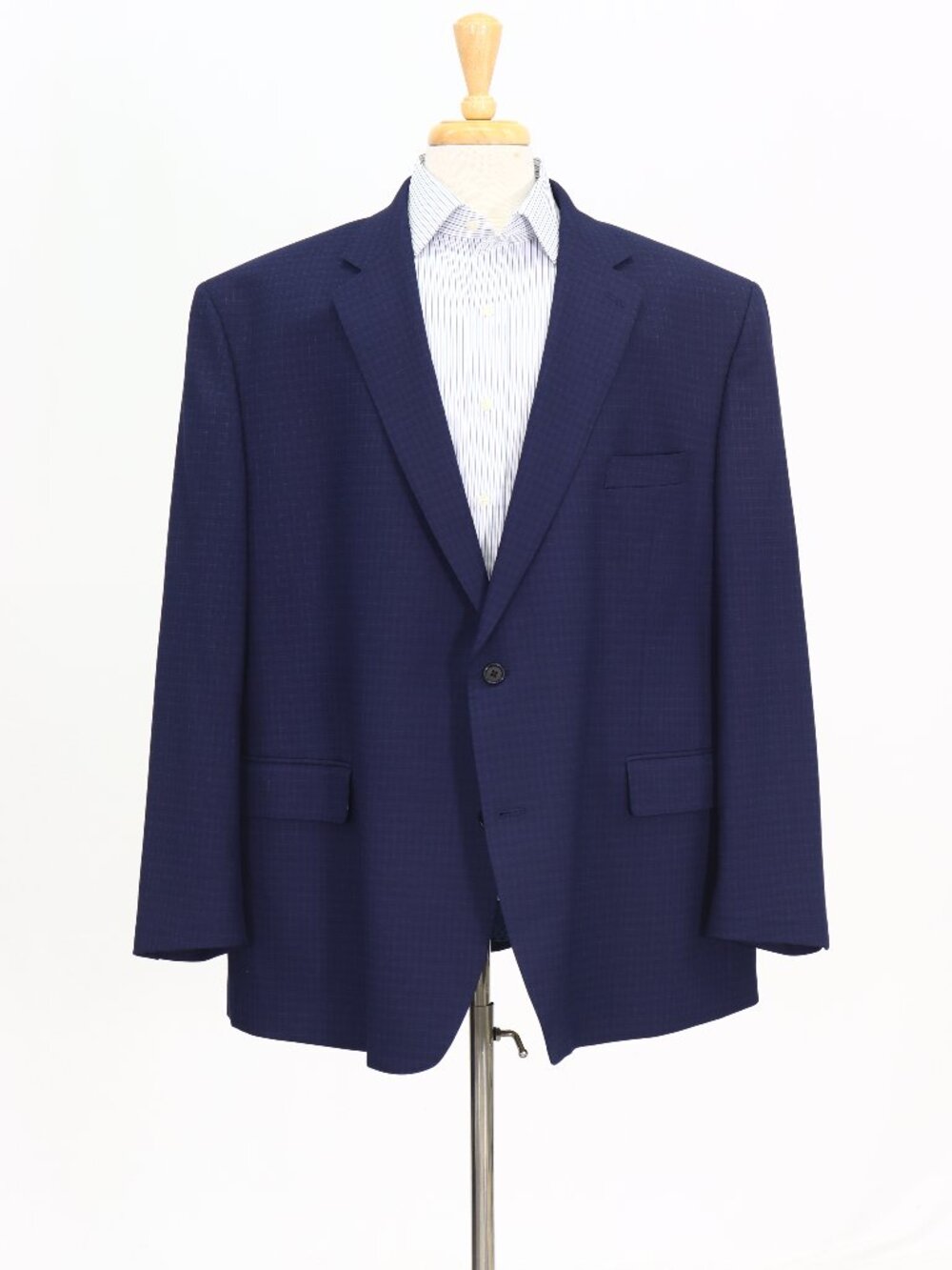 Tallia 54R Navy Blazer Sport Coat Jacket 2-Button Check W757